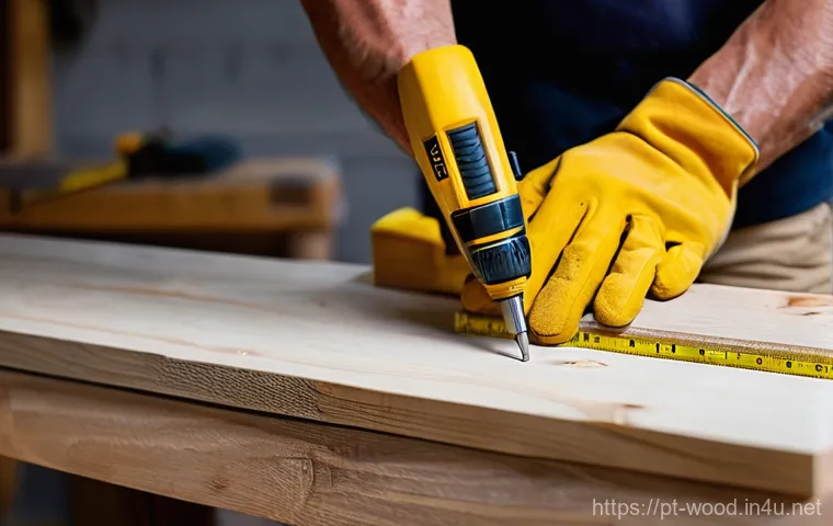 스툴 만들기 프로젝트 - **Prompt:** A cozy, naturally lit home workshop scene. A person (gender-neutral, wearing a practical...