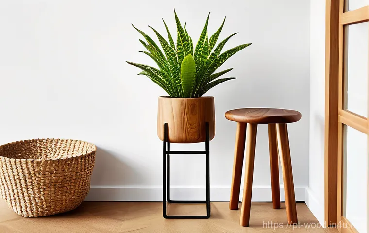 스툴 만들기 프로젝트 - **Prompt:** A close-up shot of hands (wearing simple work gloves) meticulously measuring and marking...